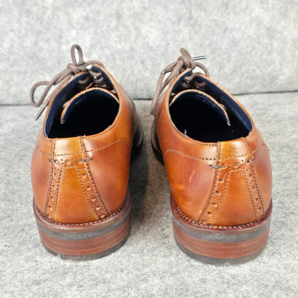 Cole Haan Grand.OS Shoes Mens 9.5 Tan Leather Cap Toe Brogue Oxford